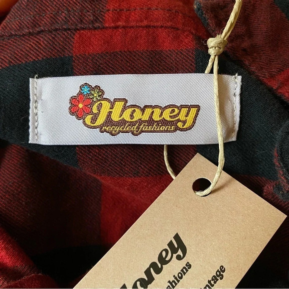 Nintendo Super Mario Flannel Shirt Mens Large XL Retro Handmade Upcycled Red - Picture 9 of 12